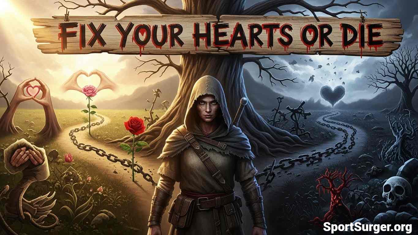 The Deep Meaning of Fix Your Hearts or Die
